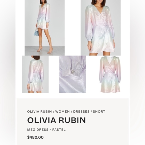 🔺Flawed🔺make an offer🔹NWT Olivia Rubin Meg Dress Pastel Sz 2 - Picture 2 of 4